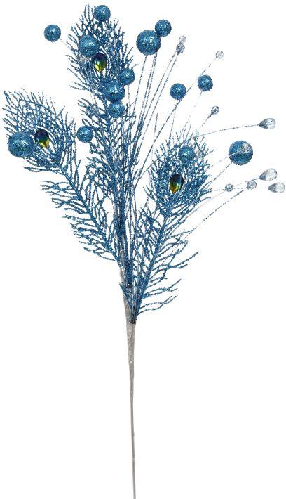 Peacock Ball Spray - 33 Inches