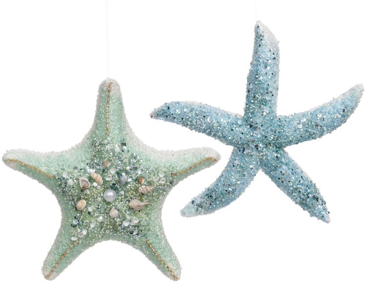 JEWELED STARFISH ORNAMENT 11-12''A2 - Official Mark Roberts Wholesale Site