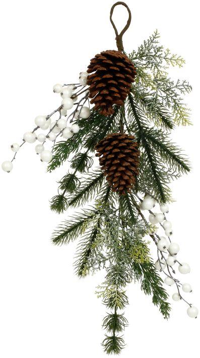 Pearl and Pinecone Swag- 24 Inches