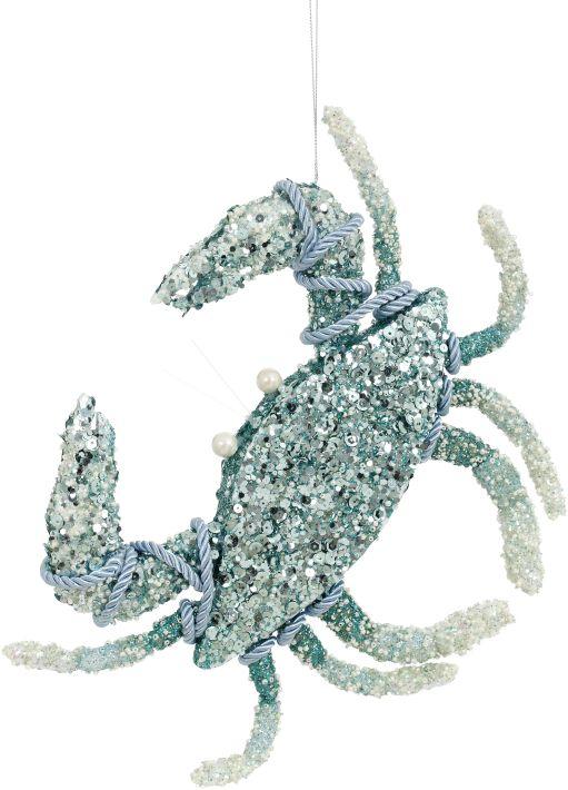Beaded Crab Ornament - 11.5 Inches