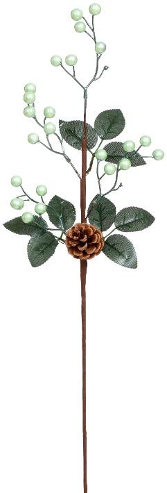 Berry Pine Cone Spray - 23.5 Inches