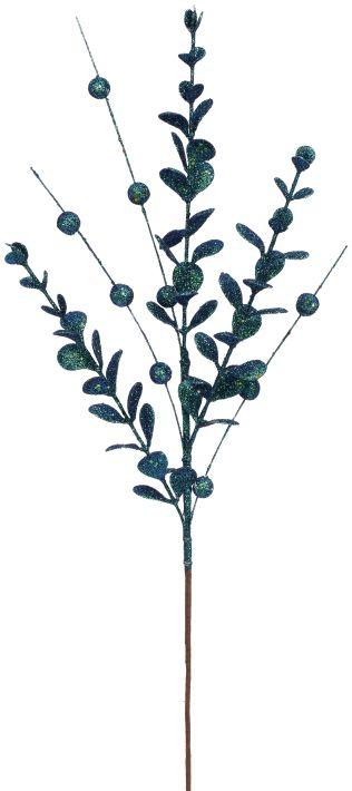 Glitter Leaf Berry Spray - 31 Inches