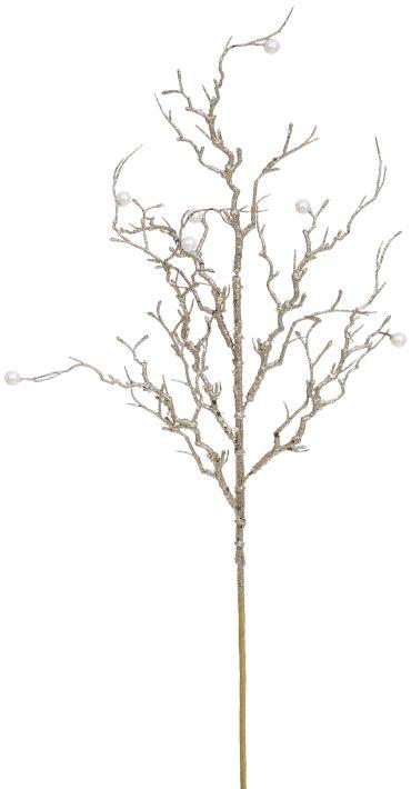 Glitter Twig Pearl Spray - 27.5 Inches