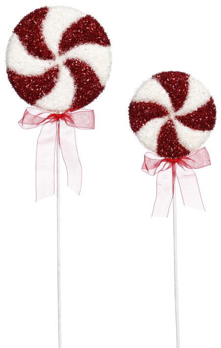 Peppermint Spiral Pick, Assortment of 2 - 17-21 Inches
