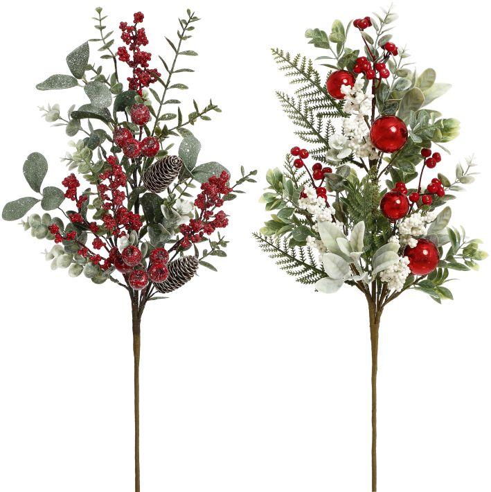 Berry Pinecone Leaf Spray, Assortment of 2 - 27 Inches