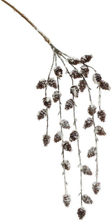 Hanging Snowy Pinecone Spray -  40 Inches