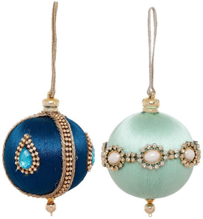 Jeweled Luxe Ornament, Assortment of 2 - 3 Inches