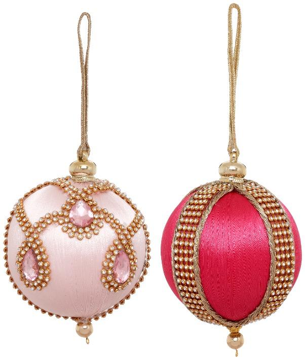 Jeweled Luxe Ornament, Assortment of 2 - 3 Inches