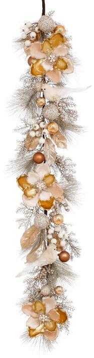 Holiday Bird and Magnolia Garland- 6 Feet