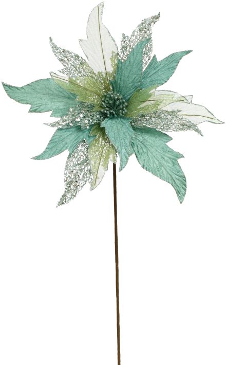Fancy Poinsettia Stem - 32 Inches