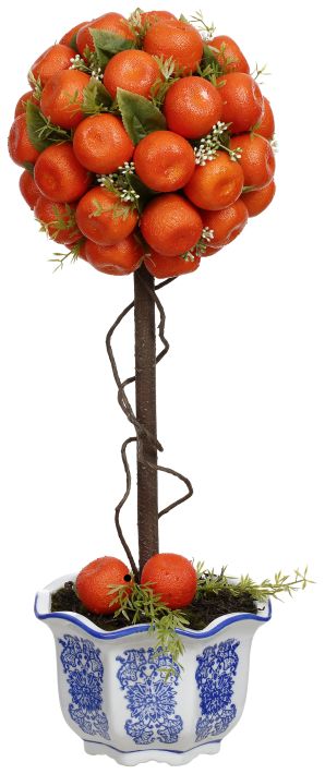 Potted Orange Topiary - 23.5 Inches
