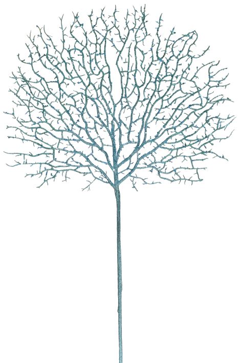 Glittered Coral Stem - 30 Inches