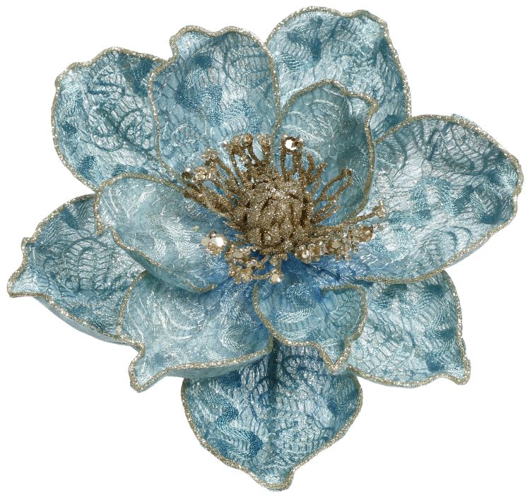 Glittered Magnolia Clip - 6X4 Inches