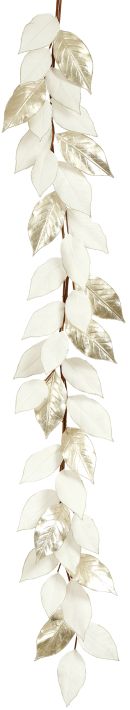 Glitter/Shinny Magnolia Leaves Garland - 6 Feet