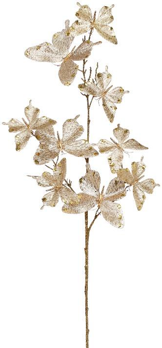 Festive Glitter Leaf Spray – 37 Inches