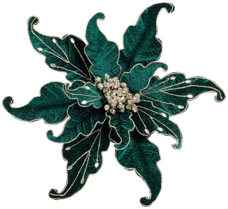 Christmas Poinsettia Clip – 5 Inches