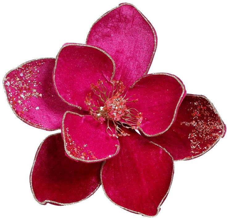 Elegant Glitter Magnolia – 4.5 Inches