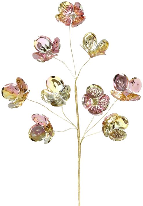 Iridescent Floral Pick - 12 Inches