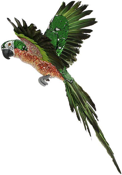 Flying Parrot Decor - 24 x 24 Inches
