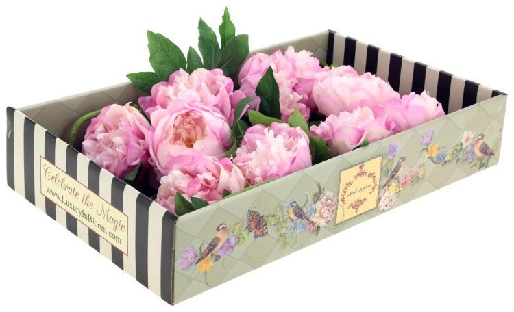 Ruffled Peony Natural Touch, Box of 6 - 23-32 Inches
