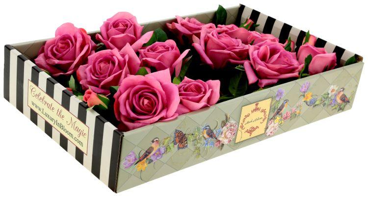 Luscious Garden Rose Natural Touch, Box of 6 - 31 Inches
