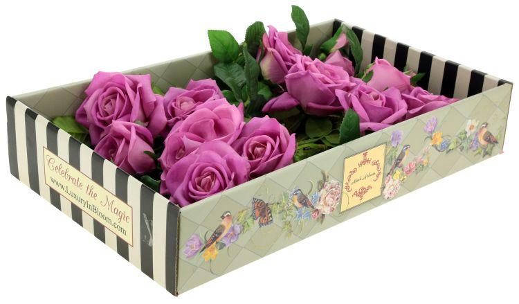 Luscious Garden Rose Natural Touch, Box of 6 - 31 Inches