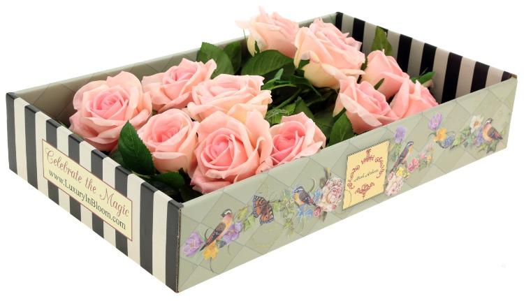 Luscious Garden Rose Natural Touch, Box of 6 - 31 Inches