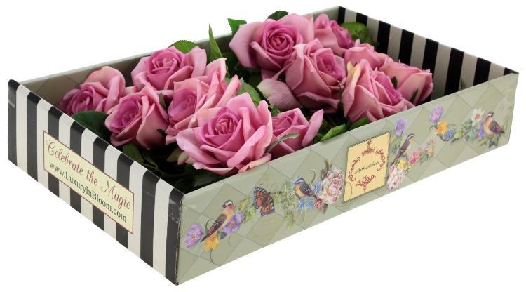 Luscious Garden Rose Natural Touch, Box of 6 - 31 Inches