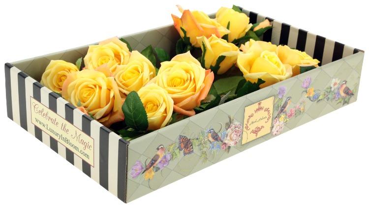 Luscious Garden Rose Natural Touch, Box of 6 - 31 Inches