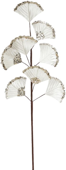 Glittered Fan Spray - 25.5 Inches