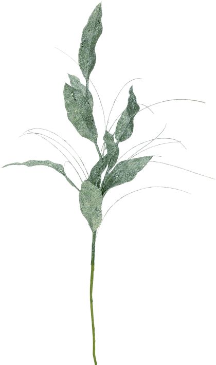 Glittered Laurel Leaf Spray - 28 Inches