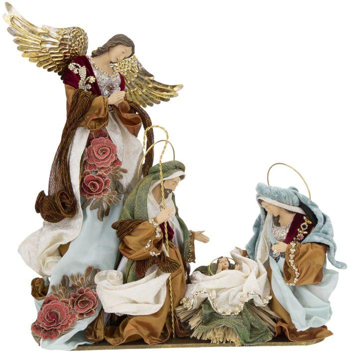 Praying Angel at Nativity - 21 x 19 Inches