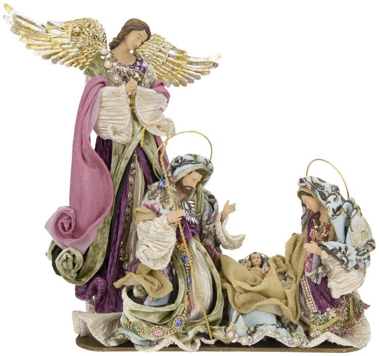 Praying Angel at Nativity - 21 x 19 Inches