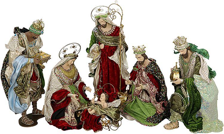 Nativity Scene,  Set of 6 - 14-53 Inches
