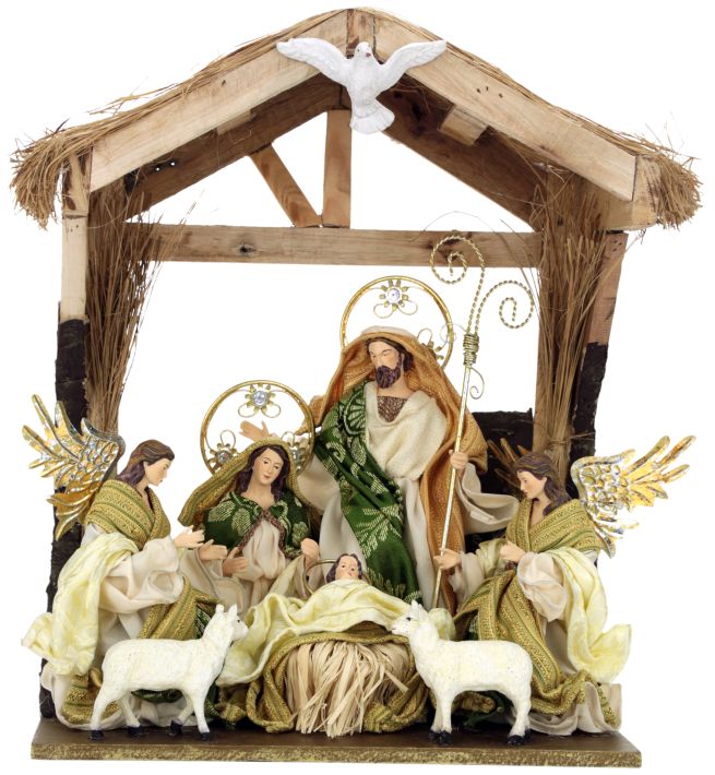 Holy Family with Angels -16 Inches