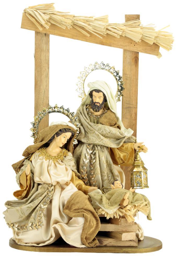 Holy Family on Stable - 19 Inches