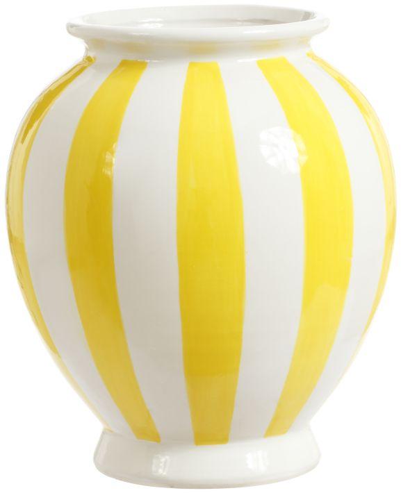 Oval Ribbed Vase, Small - 8 Inches