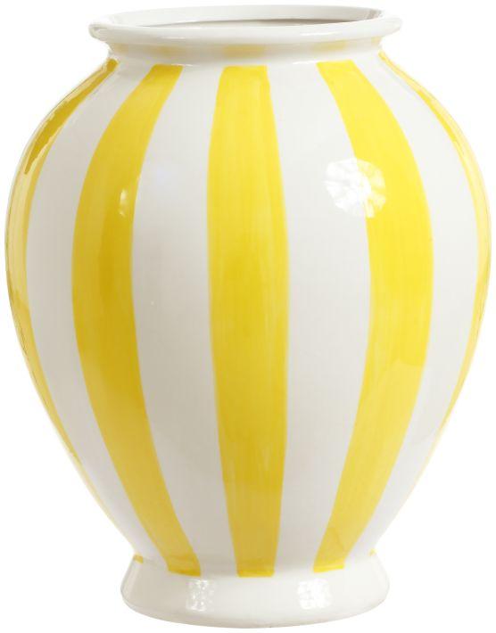 Oval Ribbed Vase, Large - 10 Inches