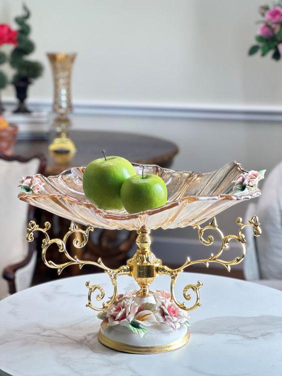 Flowing Pedestal Bowl - 14 x 12 Inches