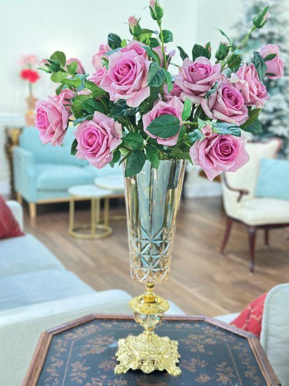 Stately Pedestal Vase - 6 x 19 Inches
