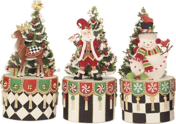 Festive Christmas Box, Assortment of 3 - 13.5 Inches