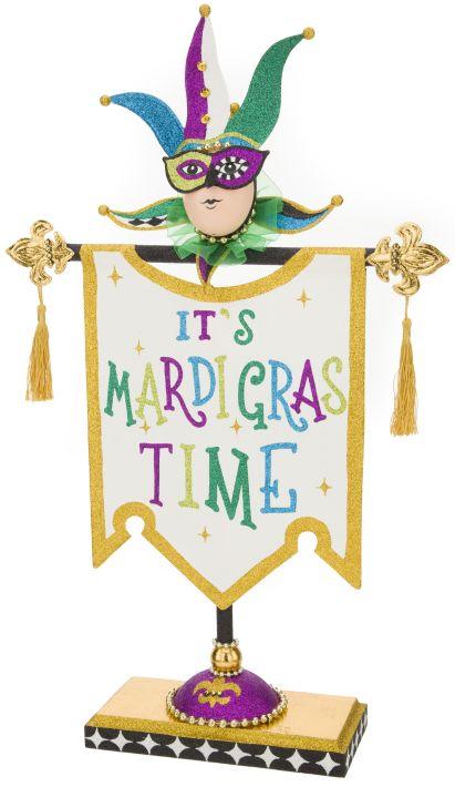 Mardi Gras Time Banner - 21 Inches