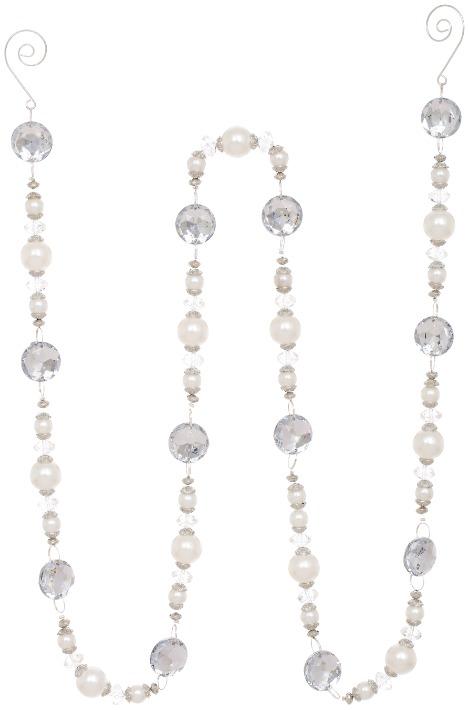 Jeweled Pearl Bead Garland - 5 Feet