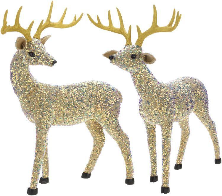 Sparkling Deer, Assortment of 2 - 33-36 Inches