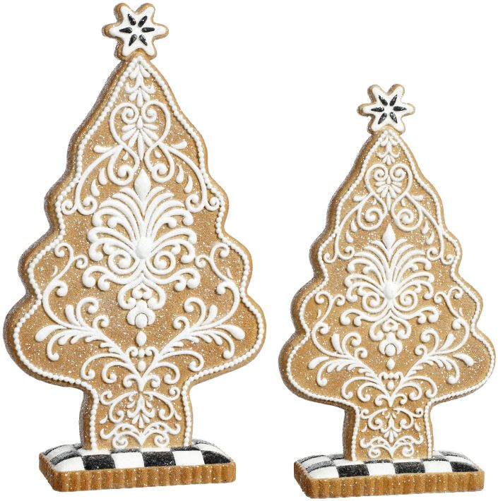 Gingerbread Tree, Assortment of 2 - 11-13 Inches