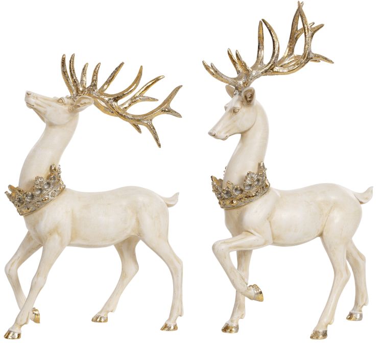 Deer with Crown, Assortmetnt of 2 - 17-20 Inches