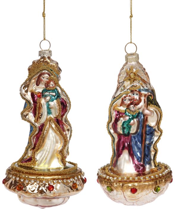 Holy Family Ornament, Assortment of 2 - 6 Inches