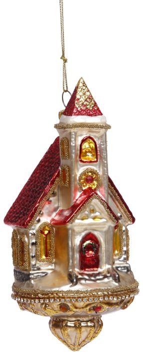 Church Christmas Ornament - 6.5 Inches
