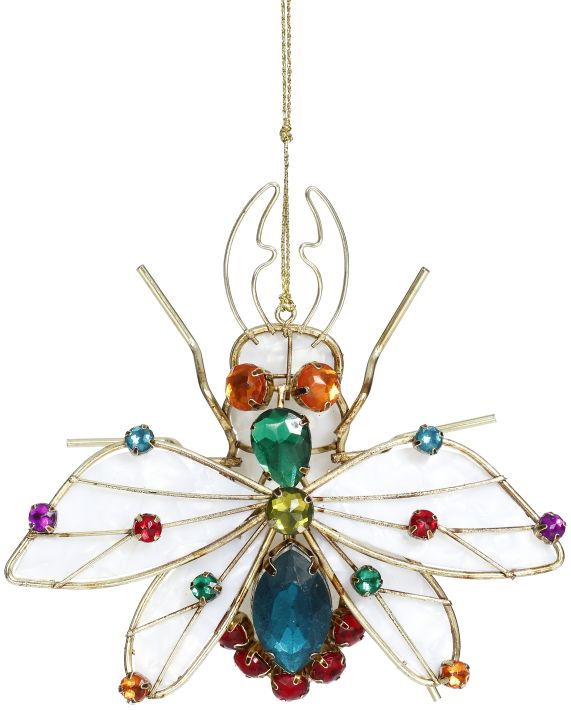 Beaded Beetle Ornament - 4.5 Inches