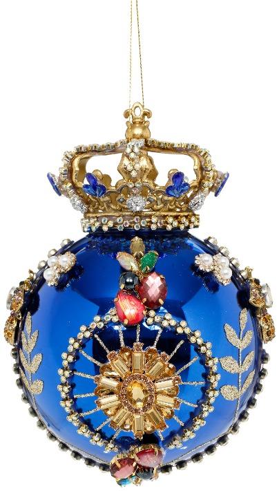 Crown Jewels Ornament, Blue - 7 Inches